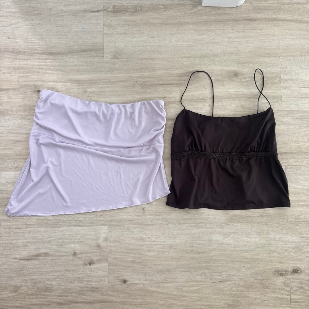 Wild Fable Women's Tank Top Blouse Y2K Going Out Top Bundle of 2 Size XL
